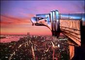 Das Lichtermeer Manhattans aus der Vogelperspektive