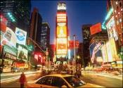 Welberühmtes Glitzer-Dreieck: der Times Square